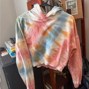 Aeropostale Multicolor Tie-Dye Cowl Neck Sweater